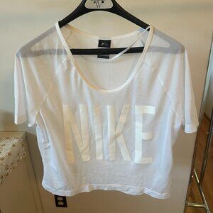 Nike White Mesh Top